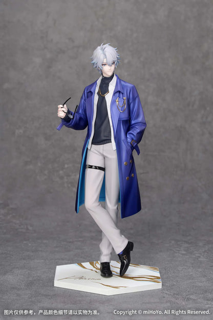 Gift+ Honkai Star Rail Phainon Express Travel Notes Ver. 1/8 Scale Figure wearing a blue long coat and holding glasses