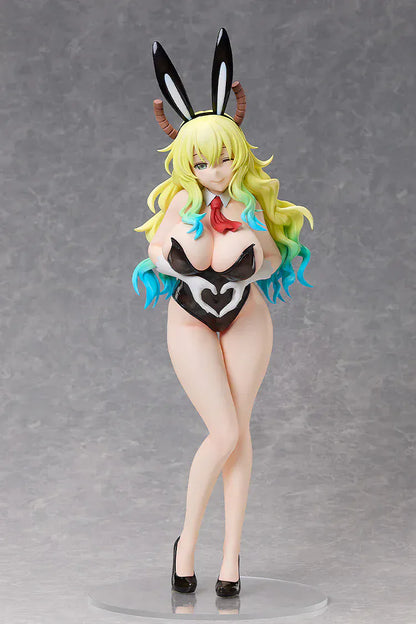 Miss Kobayashi's Dragon Maid Lucoa Bare Leg Bunny Version 1/4 scale anime figure with black bunny suit and long blonde gradient hair