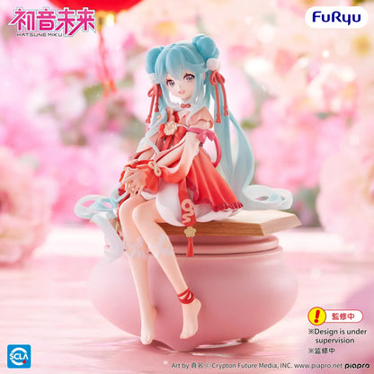 Hatsune Miku 2026 Chinese New Year Ver Noodle Stopper figure wearing red festive outfit with teal twin tails