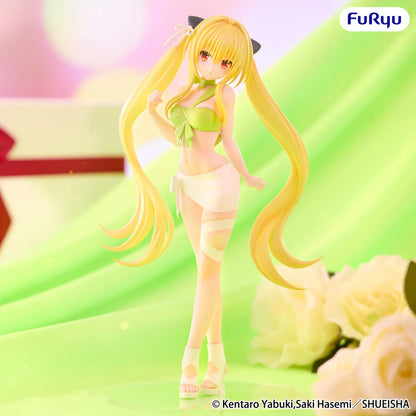 To Love-Ru Darkness Golden Darkness BiCute Ribbons figure with long blonde twin tails and green outfit standing pose