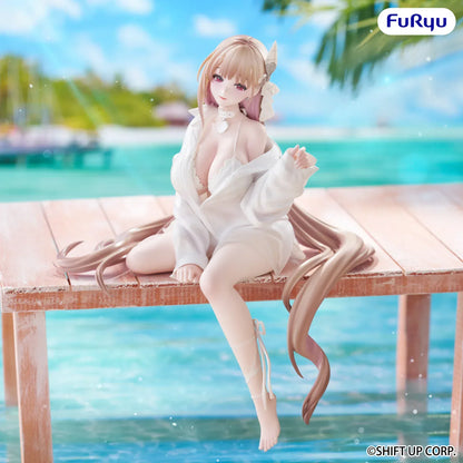 Goddess of Victory Nikke Viper Noodle Stopper figure seated in white outfit with long flowing hair