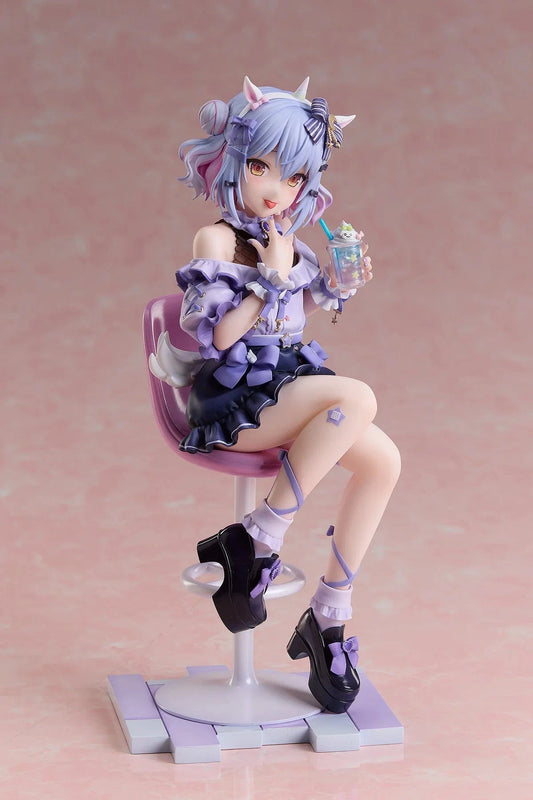 NoriPro Inuyama Tamaki Unicorn Jirai Style 1/7 Scale Figure sitting on chair holding drink