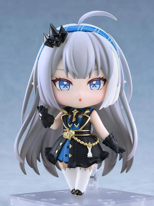 Stella Sora Nendoroid No.3108 Tyrant Female figure featuring silver hair, blue eyes, and a black-and-blue outfit with gold accents