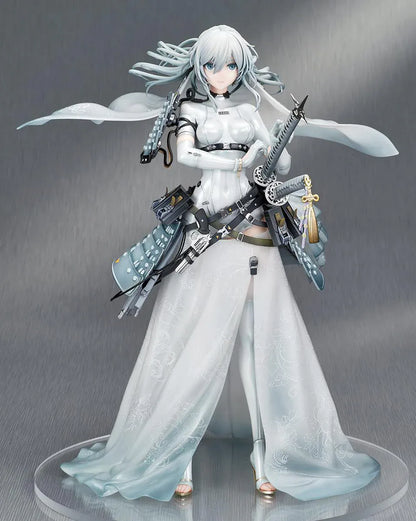 SWAV Illustration Tactical Bride Awayuki 1/7 Scale Figure in white bridal outfit with armor and sword accessories