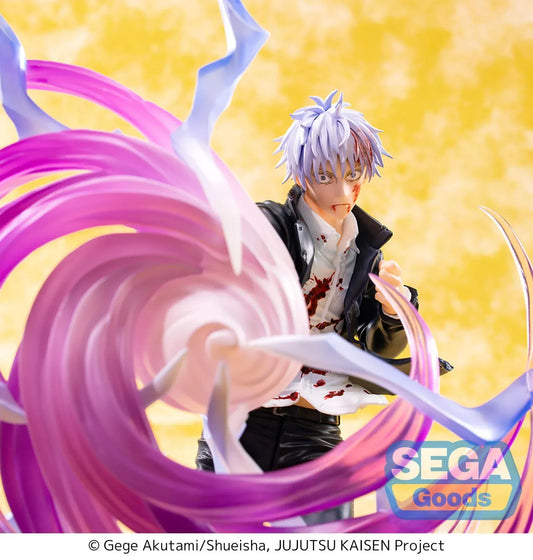 Satoru Gojo Hollow Purple Luminasta figure from Jujutsu Kaisen Hidden Inventory arc with purple energy effects