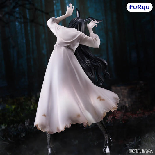 Sadako BiCute Bunnies figure with long black hair and bunny ears in eerie pose from The Ring