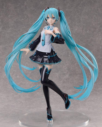 Hatsune Miku V4 CHINESE 1/3 Scale Figure featuring Miku with long teal twin tails, white and black outfit, teal accents, and an elegant display pose.