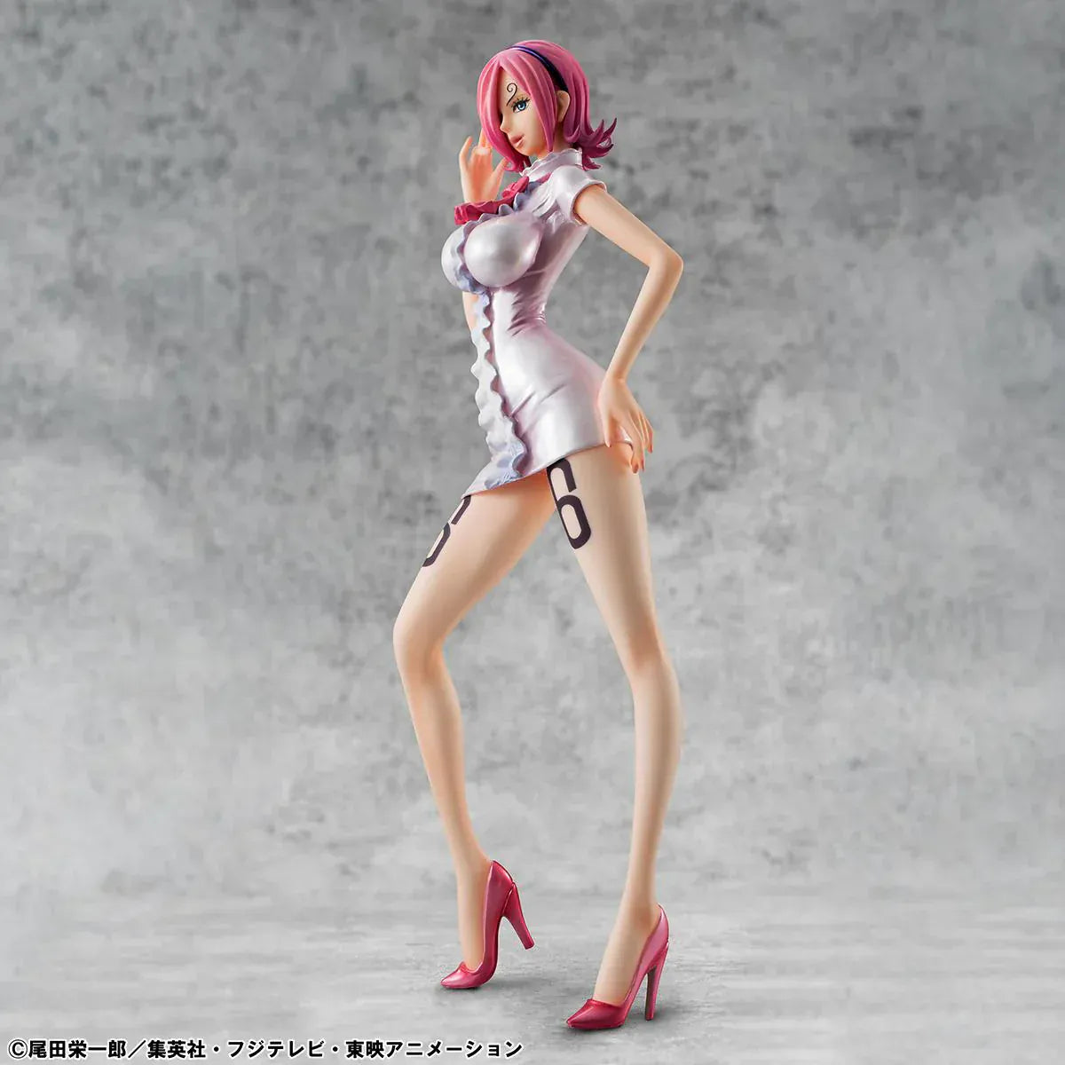 One Piece Portrait of Pirates Vinsmoke Reiju Limited Edition rerun figure wearing white dress with pink heels