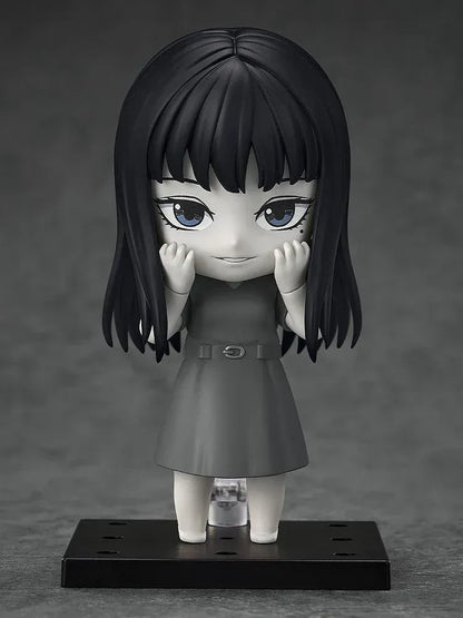 Junji Ito Maniac Nendoroid Tomie chibi horror figure with long black hair and monochrome dress