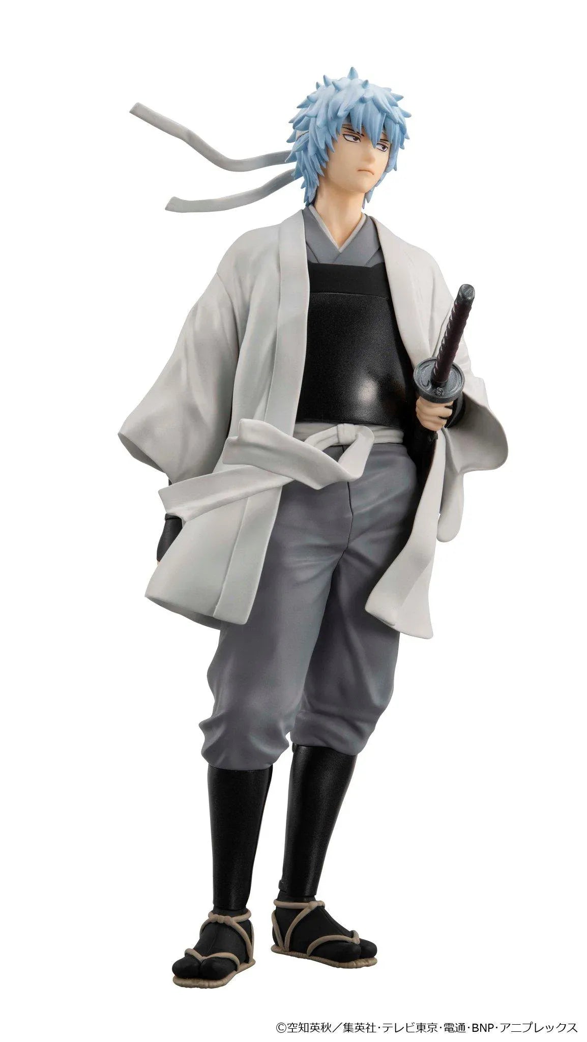 Gintama G.E.M. Carat Series Gintoki Sakata Joi-Shishi Ver. figure wearing traditional white and gray attire with a katana