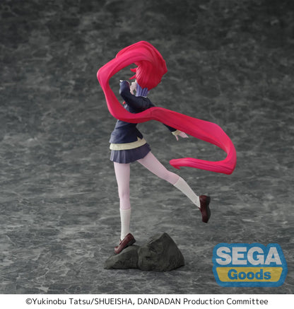 Dandadan Luminasta Aira Transformed Figure with flowing red hair in a dynamic action pose