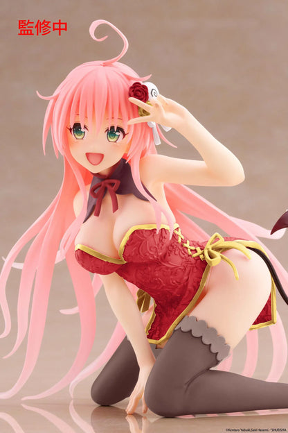 To Love-Ru Darkness Desktop Cute Lala Chinese Dress Ver. Figure featuring Lala in a red and gold Chinese-style dress