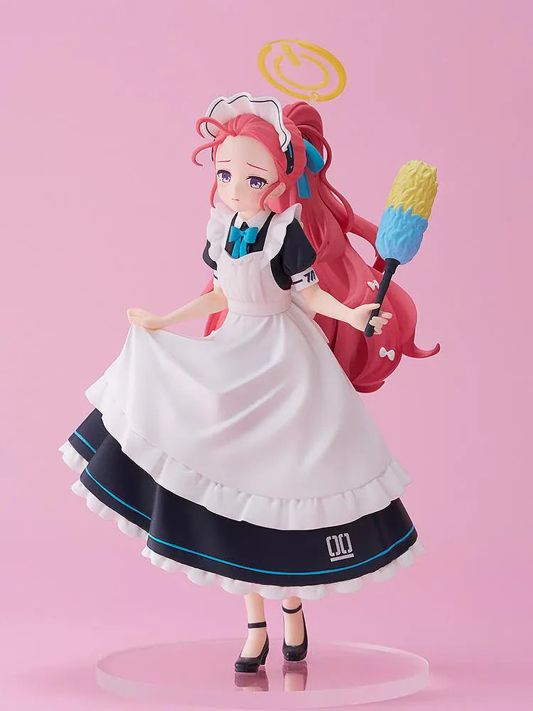 Blue Archive POP UP PARADE Yuzu Maid figure wearing a maid outfit and holding a feather duster