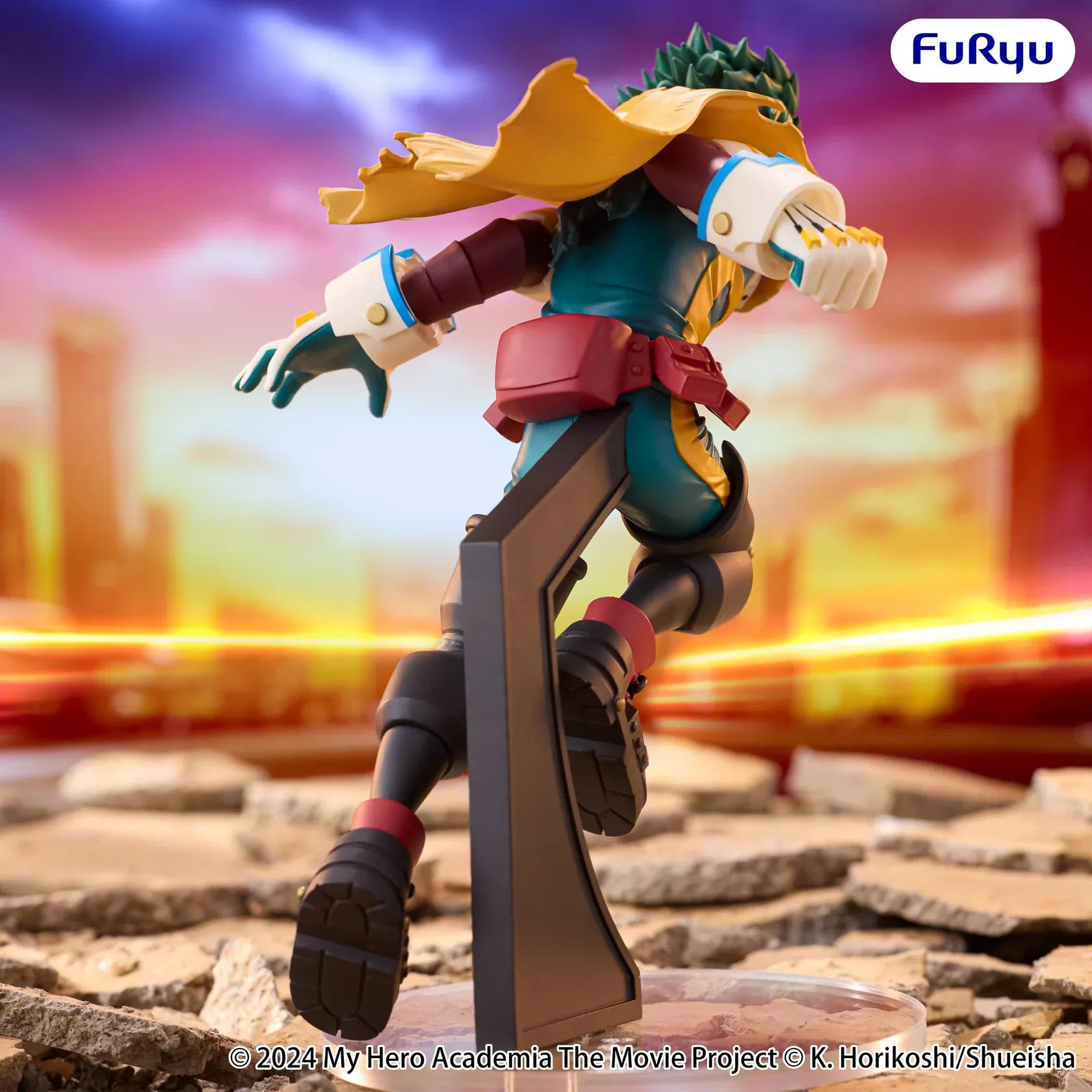 My Hero Academia You’re Next Muchute Izuku Midoriya figure in his hero costume running forward in a dynamic action pose