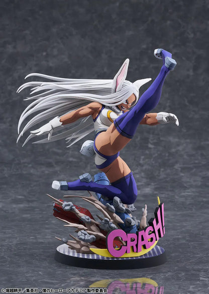 Mirko My Hero Academia 1/8 scale figure with dynamic kick pose and 2D shading effect