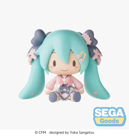 Hatsune Miku Fuwa Petit chibi figure in pastel school outfit sitting pose