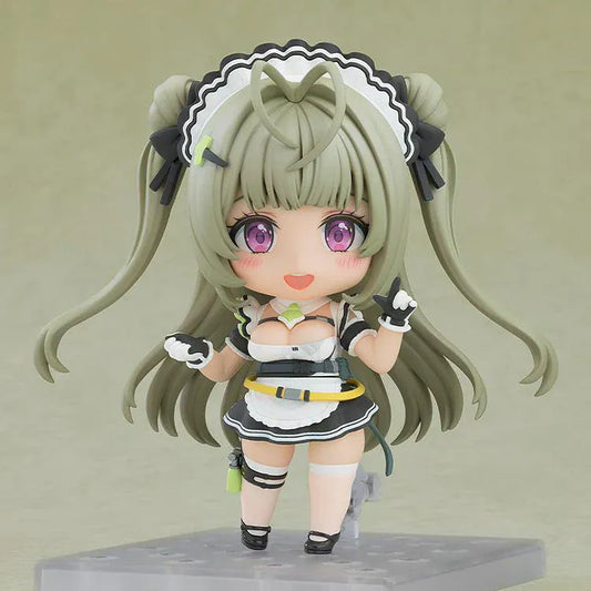 Goddess of Victory Nikke Nendoroid No.2922 Soda chibi figure in maid outfit with long twin tails and purple eyes