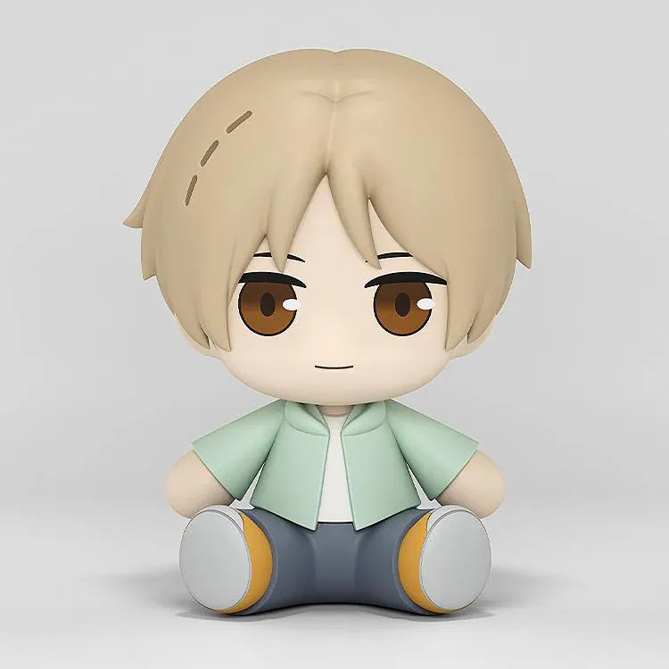 Takashi Natsume Huggy Good Smile figure seated in a mint-green shirt, dark pants, and gray shoes.