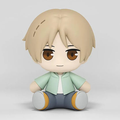 Takashi Natsume Huggy Good Smile figure seated in a mint-green shirt, dark pants, and gray shoes.