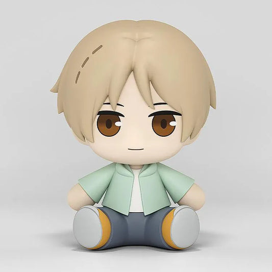 Takashi Natsume Huggy Good Smile figure seated in a mint-green shirt, dark pants, and gray shoes.