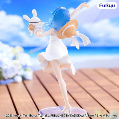 Date A Live V Yoshino Summer Dress figure wearing a flowing white dress while holding Yoshinon