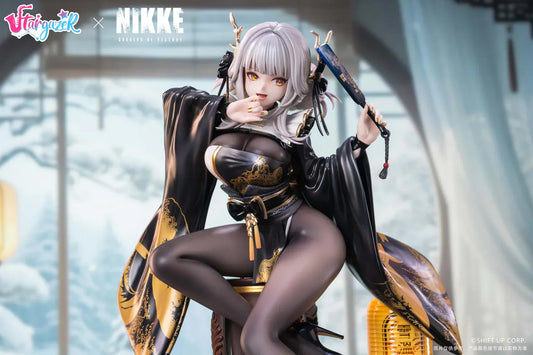 Goddess of Victory Nikke Blanc White Rabbit figure with elegant seated pose and detailed costume