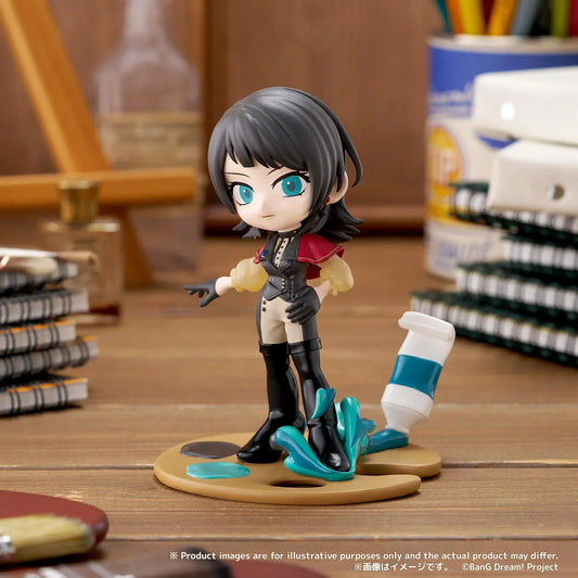 BanG Dream PalVerse Pale Ave Mujica Timoris chibi figure with dark hair blue eyes gothic outfit and painter palette base