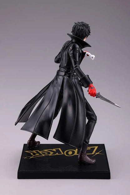 Persona 5 Royal Oshi Works Joker figure featuring Joker in his Phantom Thief outfit holding his signature dagger and mask on a themed display base