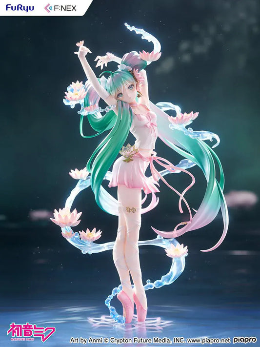 Vocaloid Hatsune Miku Water Lily Ver. 1/7 scale figure with flowing hair translucent water effects and lotus flowers