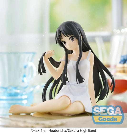 K-On Yumemirize Mio Akiyama figure by SEGA sitting in white dress with long black hair