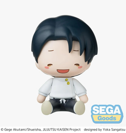 Yuta Okkotsu chibi figure from Jujutsu Kaisen The Culling Game seated in his white uniform with dark hair and gold buttons.