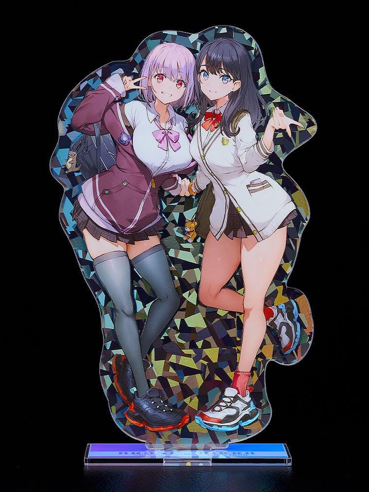 SSSS.GRIDMAN Rikka Takarada and Akane Shinjo feat. toridamono Acrylic Stand with colorful character artwork and clear display base