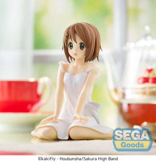 Yui Hirasawa Yumemirize figure seated in white outfit from K-ON! anime