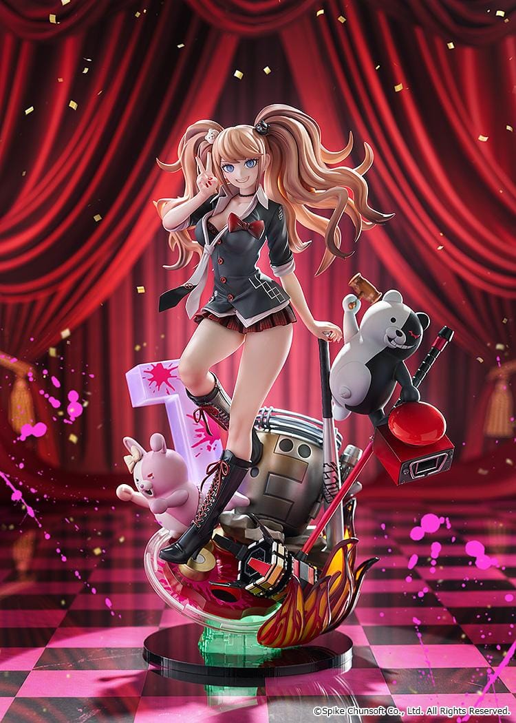 Danganronpa 15th Anniversary 1/7 scale Junko Enoshima figure with Monokuma and detailed diorama base