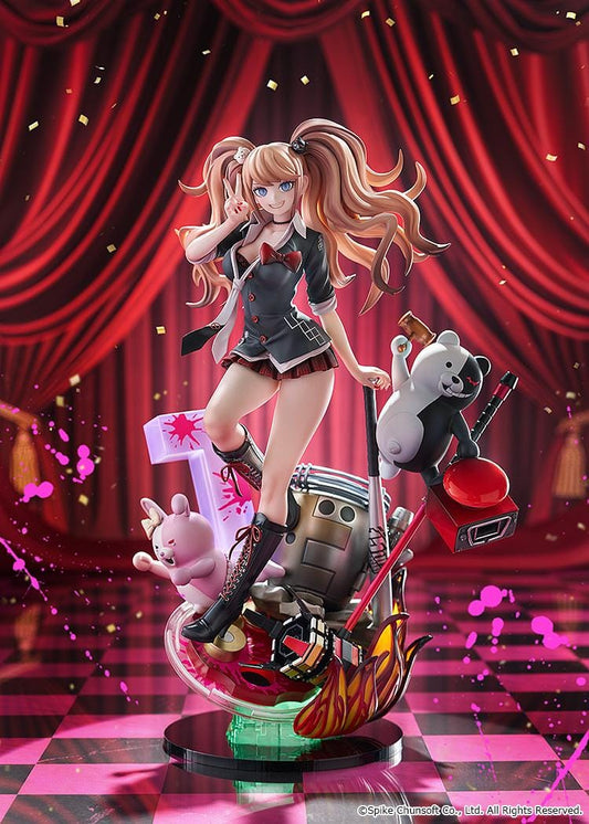 Danganronpa 15th Anniversary 1/7 scale Junko Enoshima figure with Monokuma and detailed diorama base