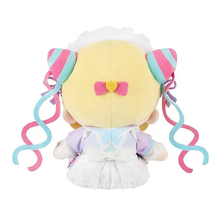 NEEDY STREAMER OVERLOAD Chinese Restaurant Series Huggy Doll OMGkawaiiAngel featuring a blonde-haired anime girl with mint-green embroidered eyes, pastel pink and blue ribbons, a frilly outfit, and a cute seated plush design.