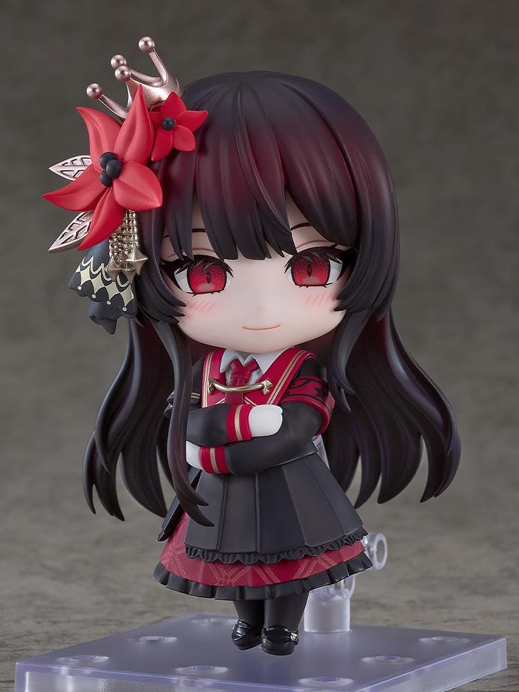 Magical Girl Witch Trials Nendoroid Hiro Nikaido figure with gothic outfit red eyes and floral crown accessory