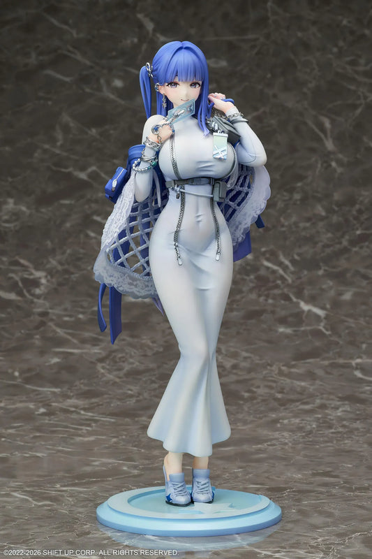 GODDESS OF VICTORY NIKKE Arcana 1/7 Scale Figure with blue hair, light-blue dress, accessories, and display base