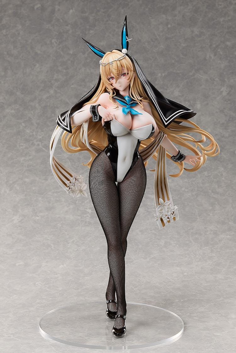 Azur Lane Implacable Bunny Ver 1/4 scale figure featuring glossy bunny suit, fishnet stockings, and flowing blonde hair