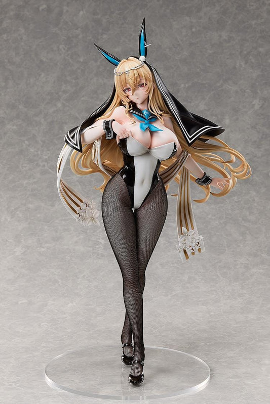 Azur Lane Implacable Bunny Ver 1/4 scale figure featuring glossy bunny suit, fishnet stockings, and flowing blonde hair