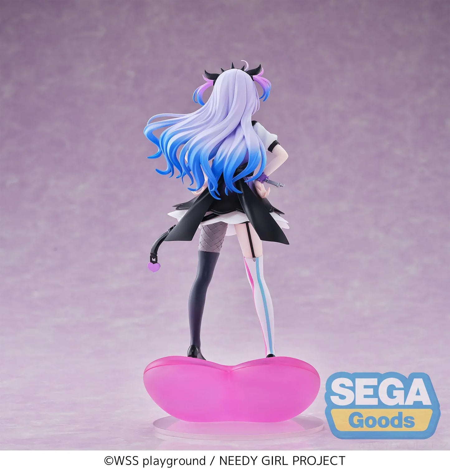 Needy Girl Overdose XStellar Purple Lollipop anime figure on heart-shaped base