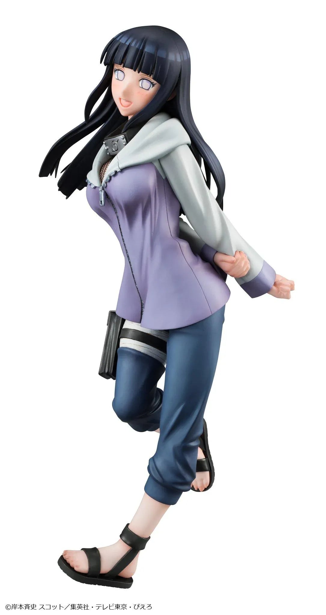 Naruto Shippuden Gals Series Hinata Hyuga figure wearing her lavender shinobi outfit in a graceful pose
