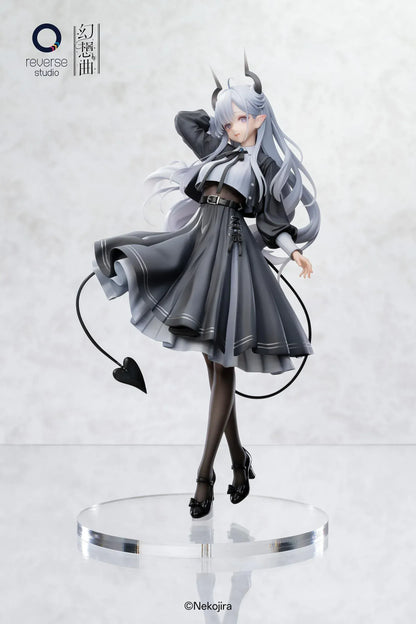Fantasias Series Thea-chan Apprentice Succubus 1/6 scale figure set featuring two versions with horns tail and silver hair collectible