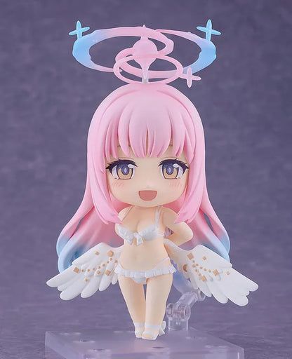 Blue Archive Nendoroid Mika Misono Swimsuit Basic Figure with pink hair halo white wings and swimsuit outfit