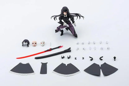 Megalomaria Unlimited Universe Maria Kagaribi Dress Code model kit wearing a gothic black dress and holding a red-bladed sword.