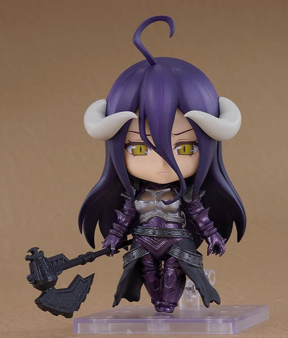 Albedo Armor Version Nendoroid figure from Overlord anime holding weapon in chibi style