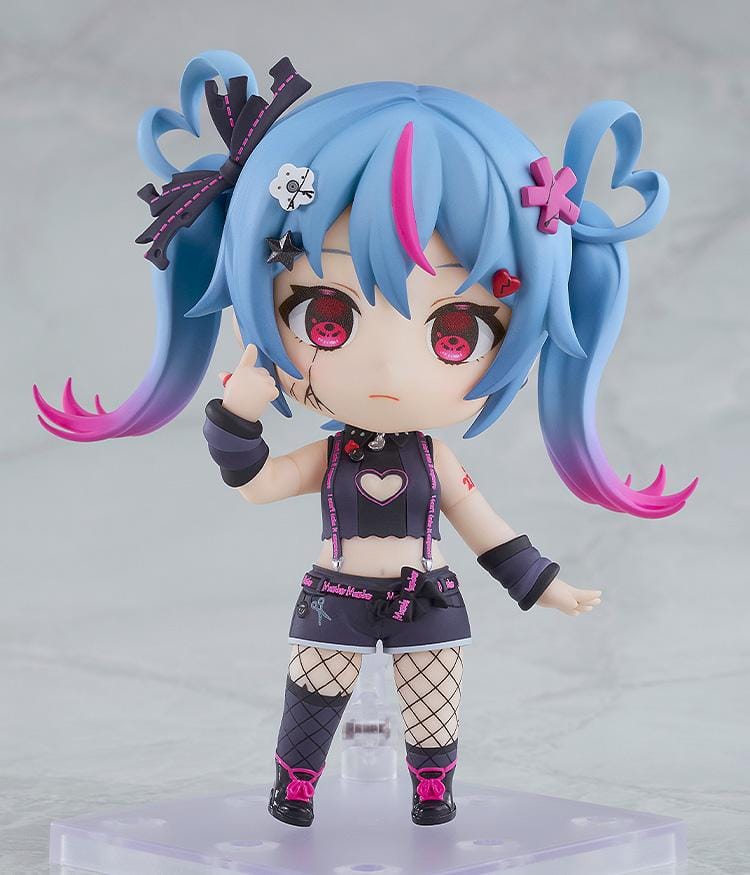 Hatsune Miku DecoMiku Darkness Nendoroid figure with blue twin tails and punk-inspired outfit
