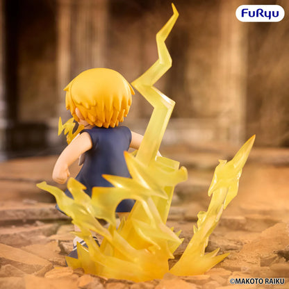 Zatch Bell Muchute Zatch Bell Figure with yellow lightning effects, dynamic battle pose, and determined expression