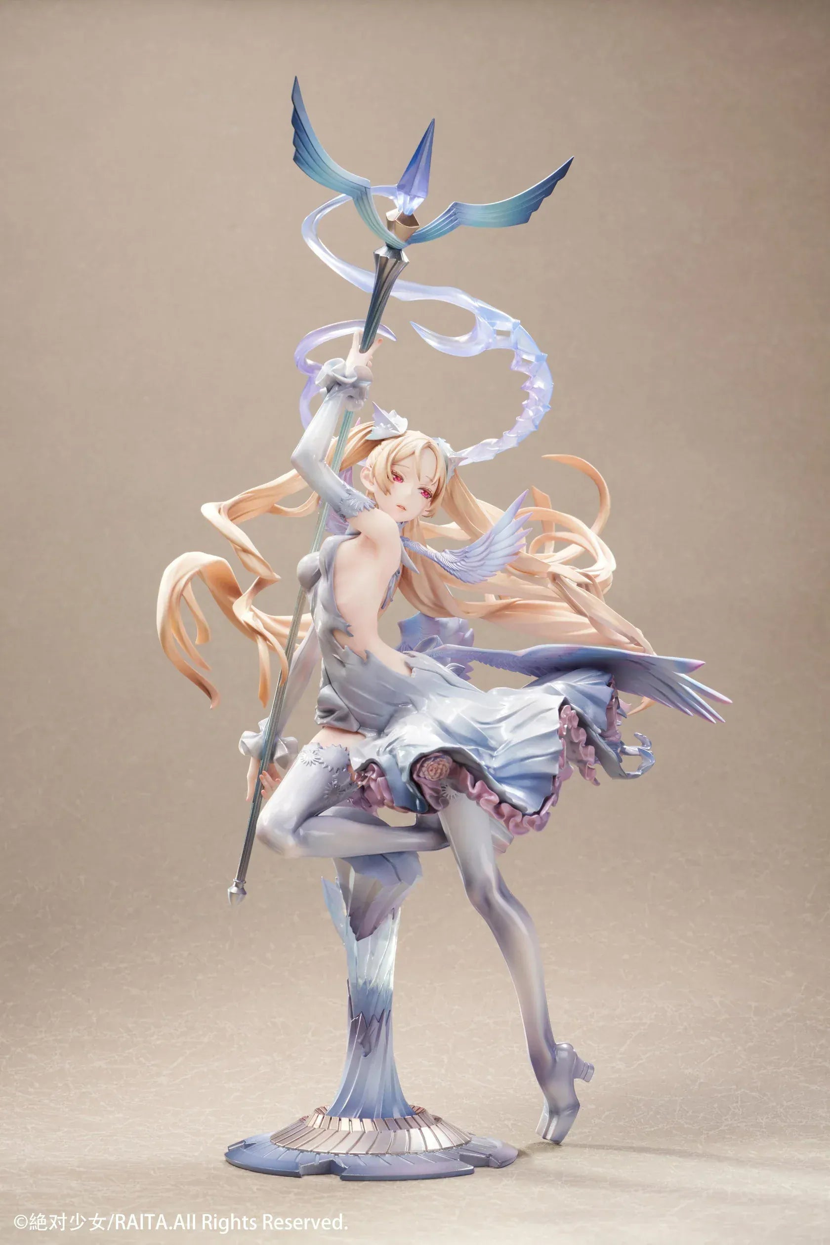 Zettai Junpaku Mahou Shoujo Kotone Sasaki 1/7 scale figure holding staff with flowing hair and magical effects