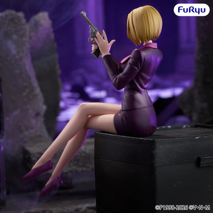Hunter x Hunter Pakunoda Noodle Stopper Figure seated in her signature suit holding a revolver